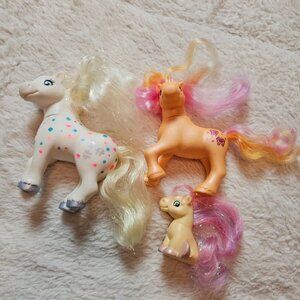 Vintage 90s Lanard Ponies Adult Teen Baby Horse Toy Lot of 3